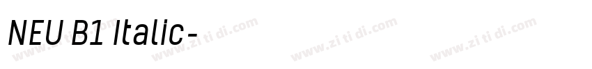 NEU B1 Italic字体转换 NEU B1 Italic字体转换